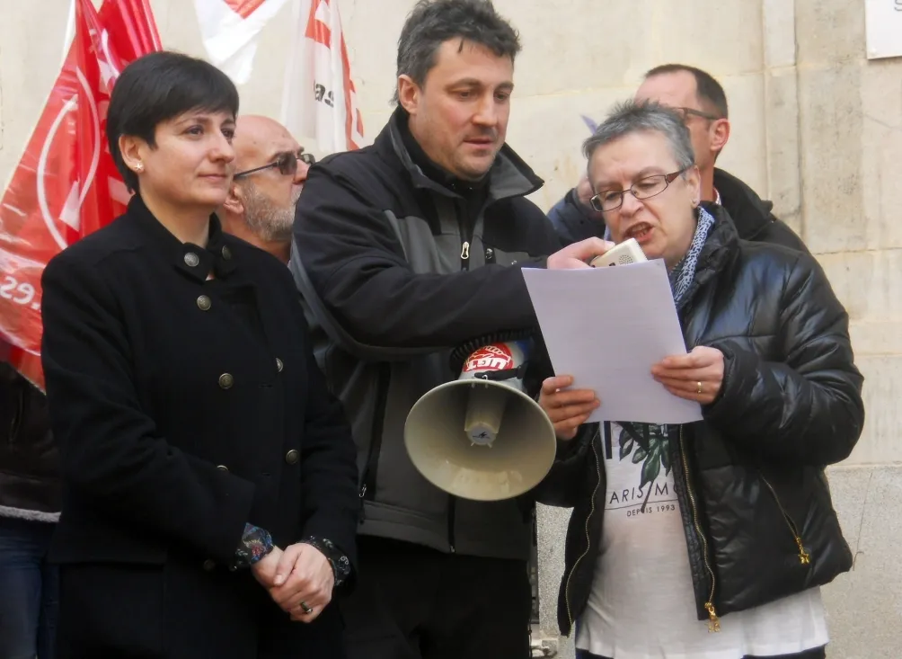 Imagen de la concentración este miércoles. /SN