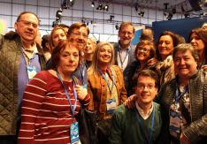 Representantes del PP con Rajoy.