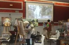 Actividad de taller de pintura en la Semana Francesa.