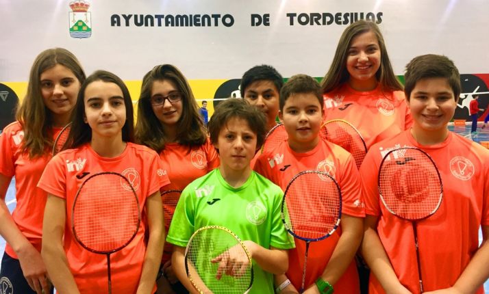 Los badmintonianos sorianos en Tordesillas.
