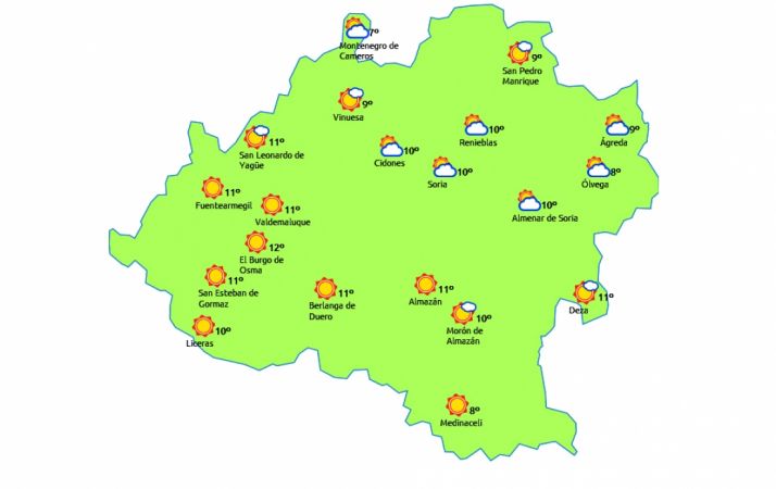 Previsión para este domingo./eltiempo.es