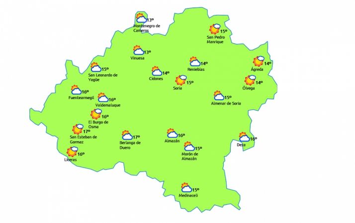 Mapa para este miércoles./eltiempo.es