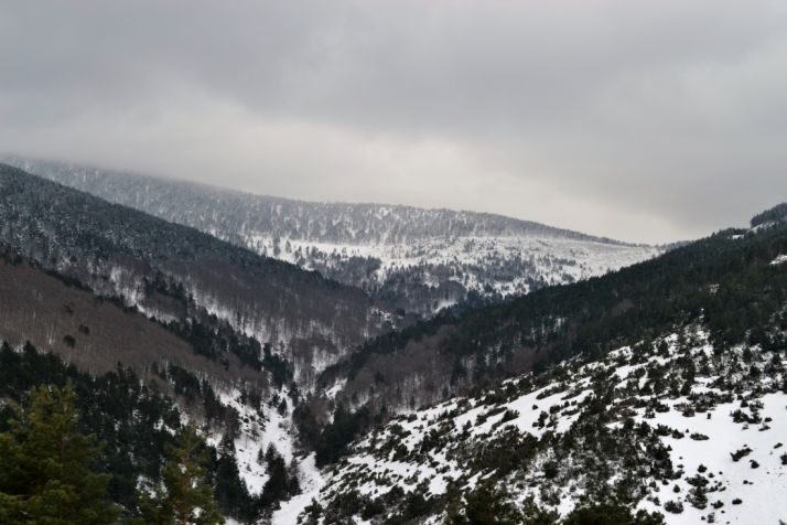 Vistas invernales desde el puerto de Santa Inés (Soria). /SN