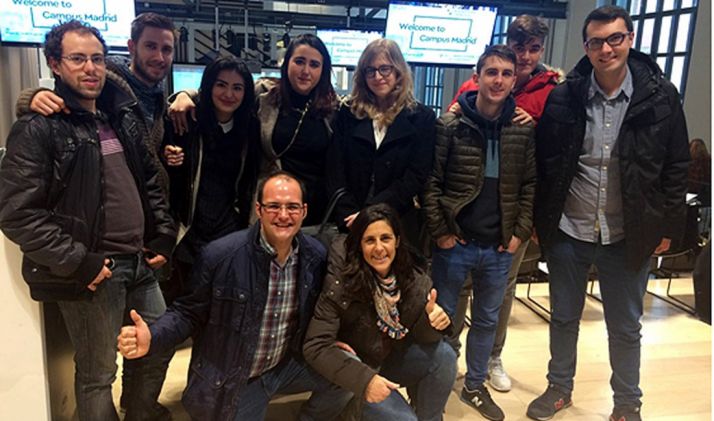 Alumnos y profesores en Madrid.