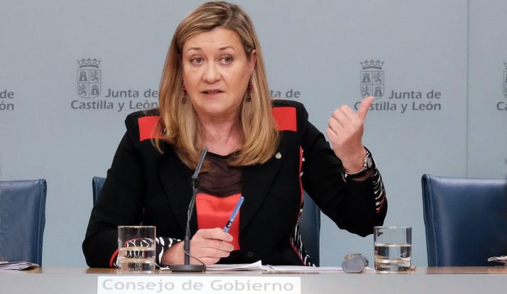 Pilar del Olmo, consejera de Economía y Hacienda, este jueves. / Jta.