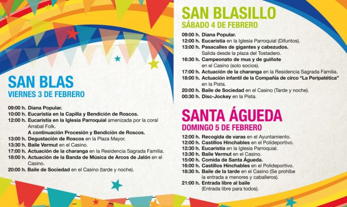 Pograma festivo en Arcos.