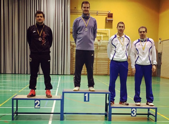 Garijo, a la izquierda, en el podio.