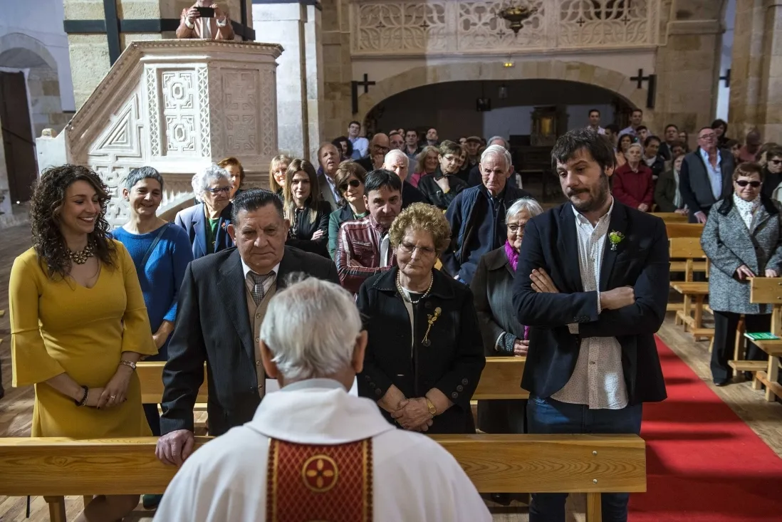 Momento de la ceremonia religiosa del 60 aniversario. /Cedidas.