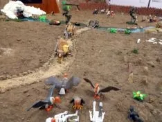 Un detalle de la maqueta en construcción./SN