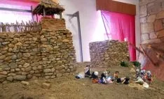 Un detalle de la maqueta en construcción./SN