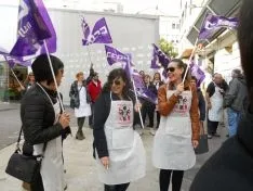CC OO conmemorando el 8 de marzo este miércoles./SN