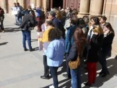 Funcionarios de Justicia, este miércoles en la concentración de este miércoles. /SN