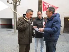 Imagen de la concentración de funcionarios este viernes./SN 