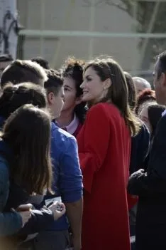 S. A. R. Doña Letizia saludando a los sorianos. /Patricia Lapresta