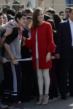 S. A. R. Doña Letizia saludando a los sorianos. /Patricia Lapresta