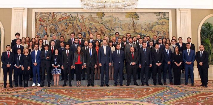 Asistentes a la audiencia con el monarca. /SN