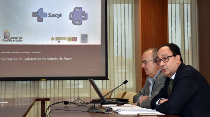 Enrique Delgado y Manuel López en la presentación del informe./Jta.