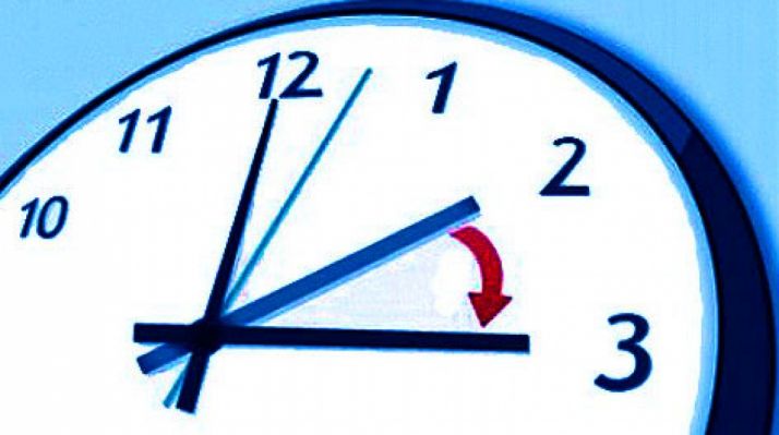 El domingo, a las 2:00 serán las 3:00.