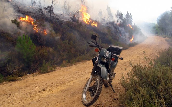 Un incendio en un monte de la Comunidad./GC