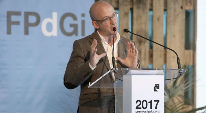 López Calvín en su discurso ante Doña Letizia./SN