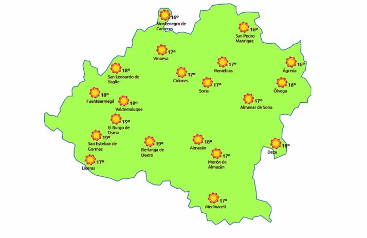 Previsión para este viernes 17./eltiempo.es