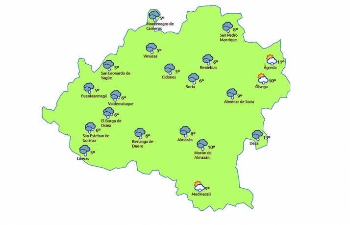Lluvias generalizadas hoy./eltiempo.es