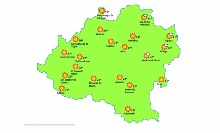 La previsión para este jueves./eltiempo.es