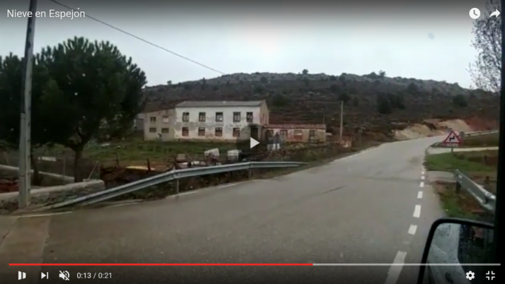 Copos en Espejón a mitad de marzo. 