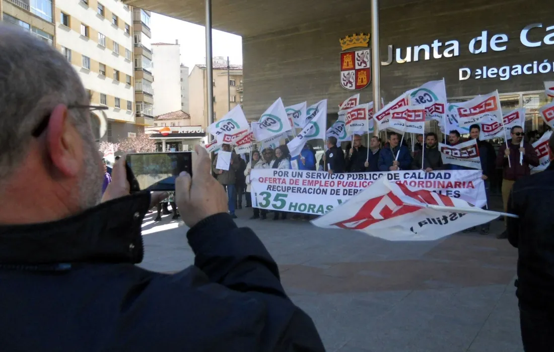 Imagen de la concentración este miércoles. /SN
