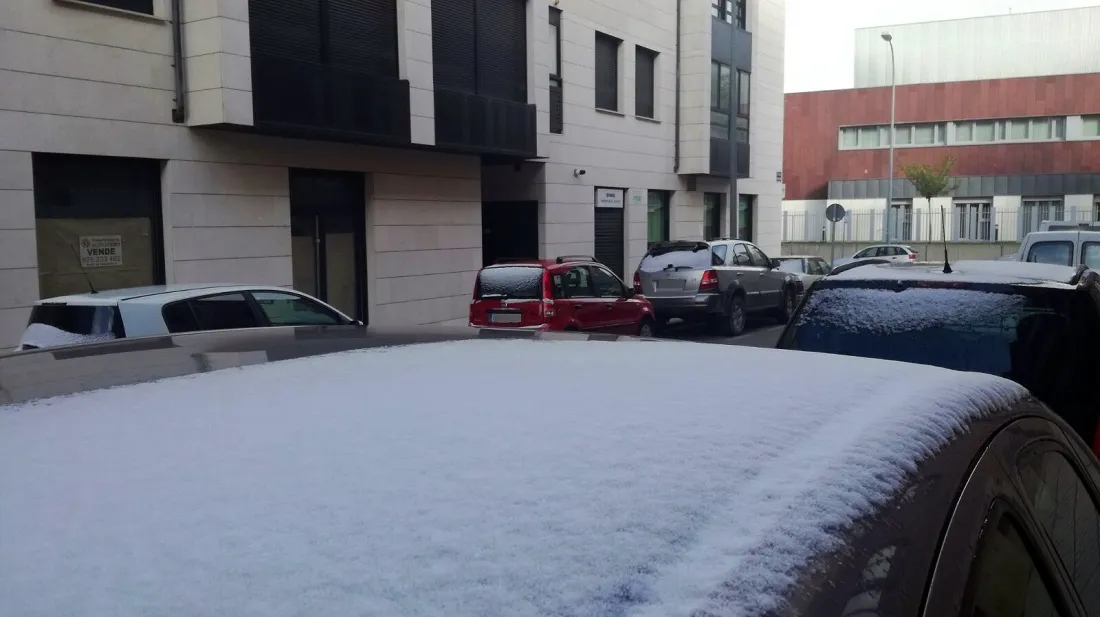 Imagen de la nieve en la capital./SN