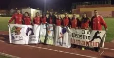 Atletas del Numantino en León.