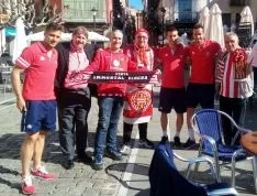 Aficionados del Girona en Soria. @GironaFC