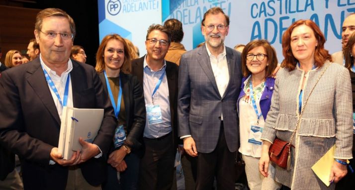 Compromisarios del PP soriano con Mariano Rajoy.