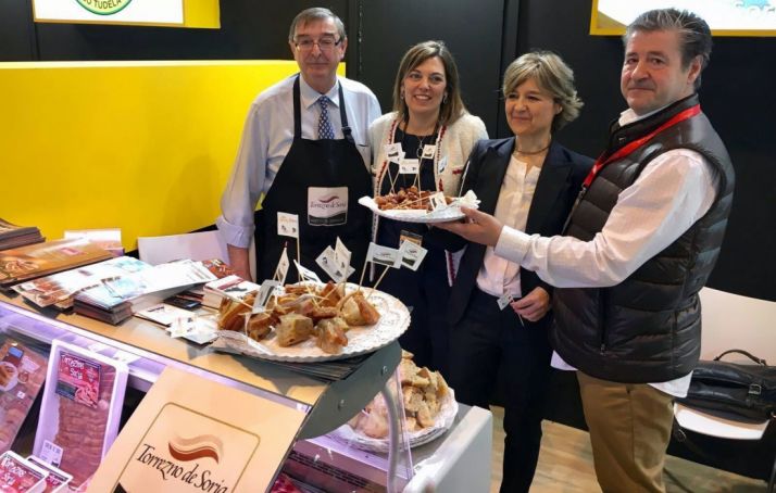 Moreno (dcha.), Marcos, Tejerina y Martínez este lunes en Madrid. /Dip.