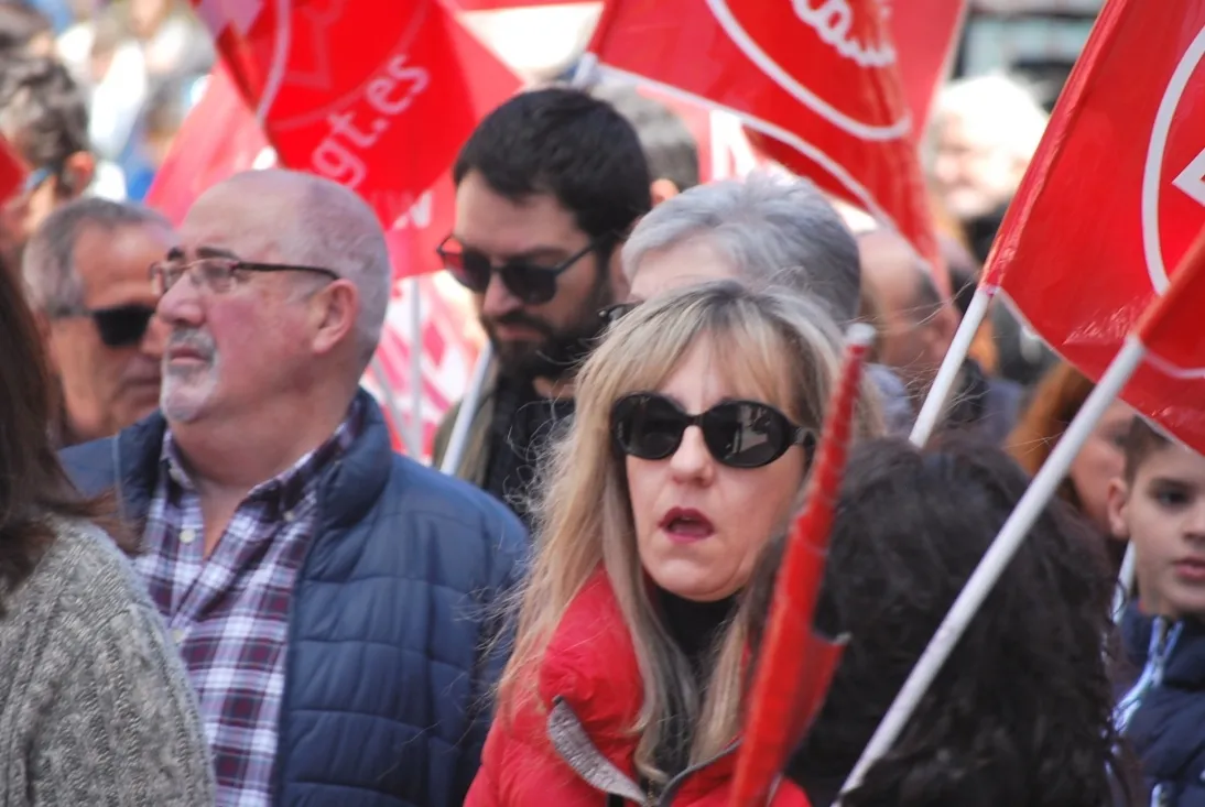 Una imagen de la manifestación este lunes, Primero de Mayo. /SN