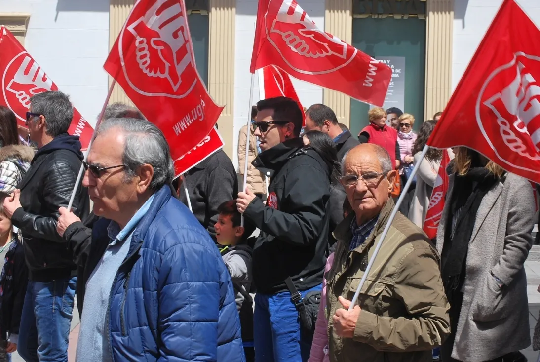 Una imagen de la manifestación este lunes, Primero de Mayo. /SN
