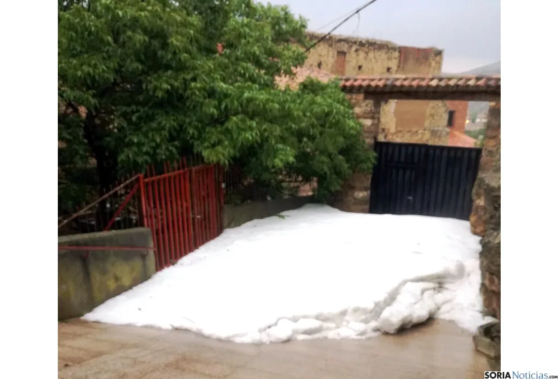 Imagen de Ágreda tras la granizada. /SN