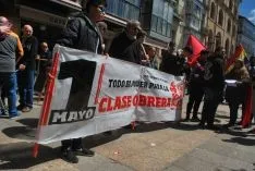 Una imagen de la manifestación este lunes, Primero de Mayo. /SN