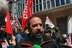 Una imagen de la manifestación este lunes, Primero de Mayo. /SN