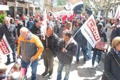 Una imagen de la manifestación este lunes, Primero de Mayo. /SN