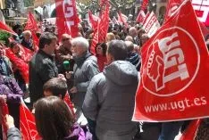 Una imagen de la manifestación este lunes, Primero de Mayo. /SN