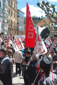 Una imagen de la manifestación este lunes, Primero de Mayo. /SN
