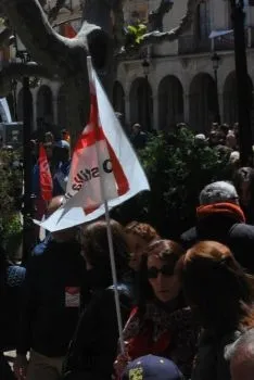 Una imagen de la manifestación este lunes, Primero de Mayo. /SN