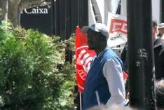Una imagen de la manifestación este lunes, Primero de Mayo. /SN