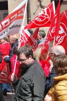 Una imagen de la manifestación este lunes, Primero de Mayo. /SN