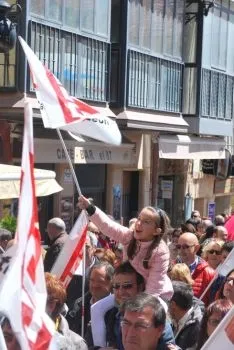 Una imagen de la manifestación este lunes, Primero de Mayo. /SN