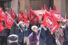 Una imagen de la manifestación este lunes, Primero de Mayo. /SN
