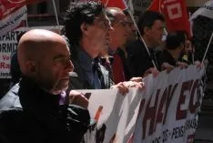 Una imagen de la manifestación este lunes, Primero de Mayo. /SN