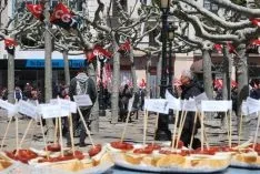 Una imagen de la manifestación este lunes, Primero de Mayo. /SN