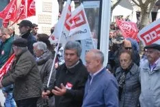 Una imagen de la manifestación este lunes, Primero de Mayo. /SN